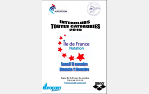 INTERCLUBS REGIONAUX toutes catégories  bassin de 25 m Poule Q - L'Hay les roses - 10 et 11 Novembre 2018