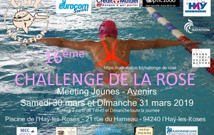 16e Challenge de la Rose - Jeunes et Avenirs - 30/31mars2019